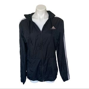 Womens Adidas Zip Up Windbreaker Jacket